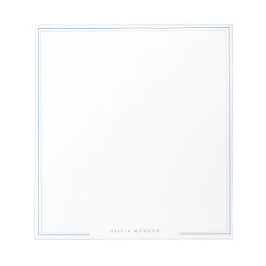 Bloco De Notas Papelaria Simples com Borda Azul Poeirento Persona