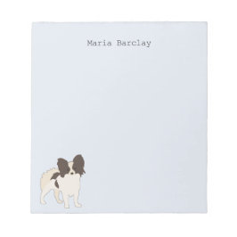 Bloco De Notas Papillon Cartoon Dog