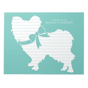 Bloco De Notas Papillon Dog Puppy