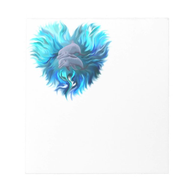 Bloco De Notas Par de golfinhos (Frente)