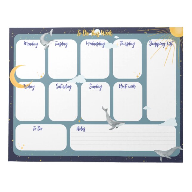 Bloco De Notas Para fazer esta semana (Frente)