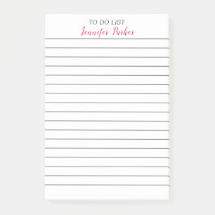 Bloco De Notas PARA FAZER LISTA O Seu Nome Profissional de Papel 