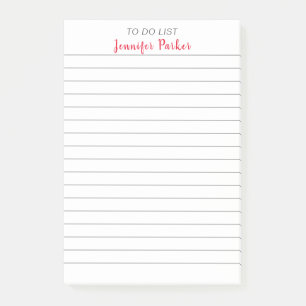Bloco De Notas PARA FAZER LISTA O Seu Nome Profissional de Papel 
