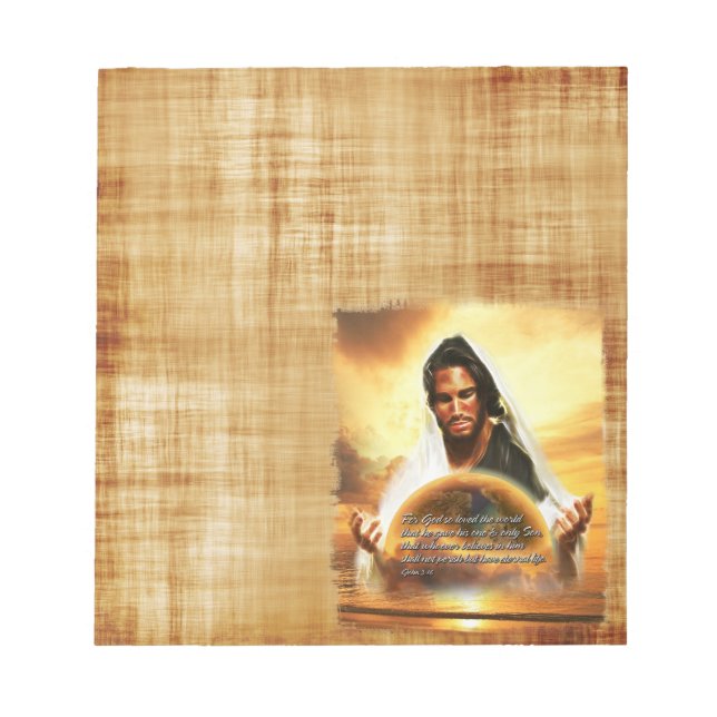 Bloco De Notas Para o deus amado assim o mundo. Opções (Frente)