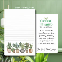 Bloco De Notas Para os Dedos Verdes Notas Post-it® 3M