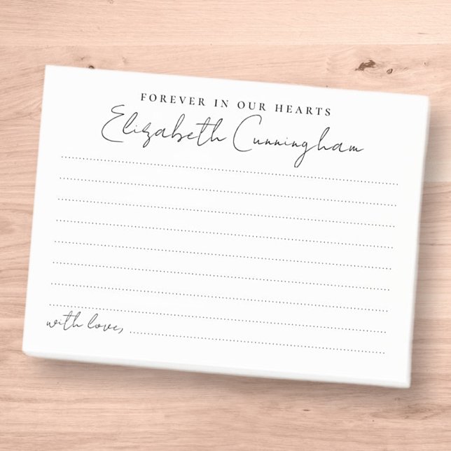 Bloco De Notas Para sempre, Funeral Compartilha Memória (Criador carregado)