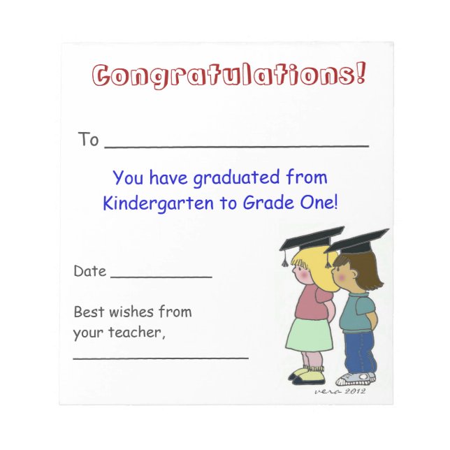 Bloco De Notas Parabéns! (Frente)