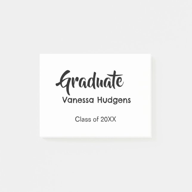 Bloco De Notas Parabéns Graduado nome data ano turma universidade (Frente)