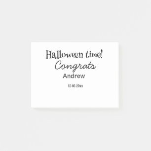 Bloco De Notas Parabéns pelo Halloween adicionar nome data ano gr