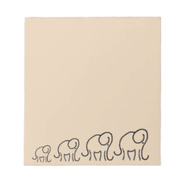 Bloco De Notas Parada Minimalista de Elefantes Estilizados