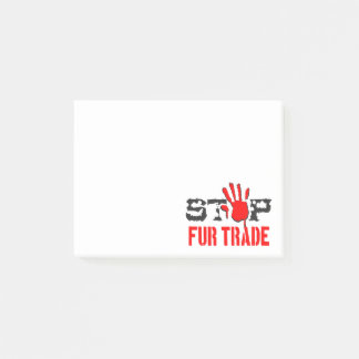 Bloco De Notas Parar o Comércio de Peles