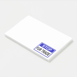 Bloco De Notas Parar sinal azul com pele