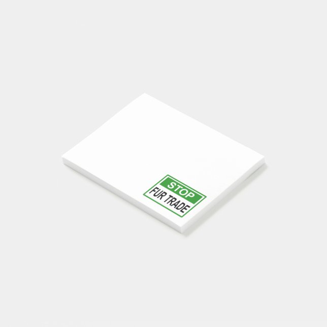 Bloco De Notas Parar Sinal de Comércio de Pele Verde (Inclinado)