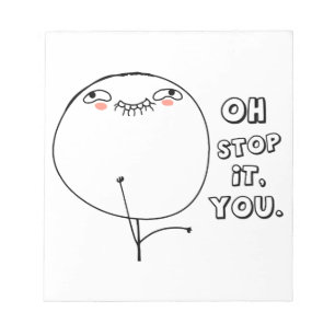 Bloco De Notas Pare com isso. - meme