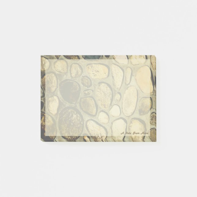 Bloco De Notas Parede de pedras na luz solar (Frente)