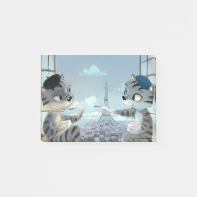 Bloco De Notas Paris por Dia Notas 4" x 3" (Frente)