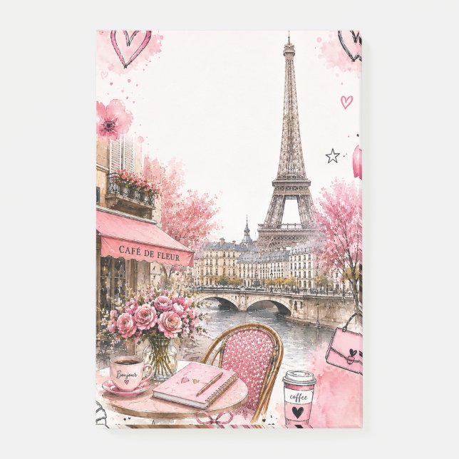 Bloco De Notas Paris Rosa  (Frente)