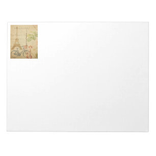 Bloco De Notas Parisiense Vintage com Torre Eiffel