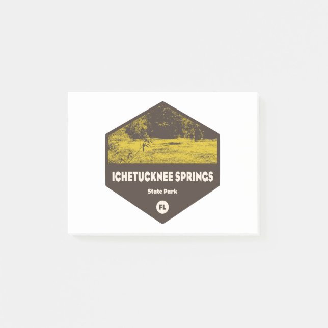 Bloco De Notas Parque Estadual de Primaveras Ichetucknee na Flóri (Frente)