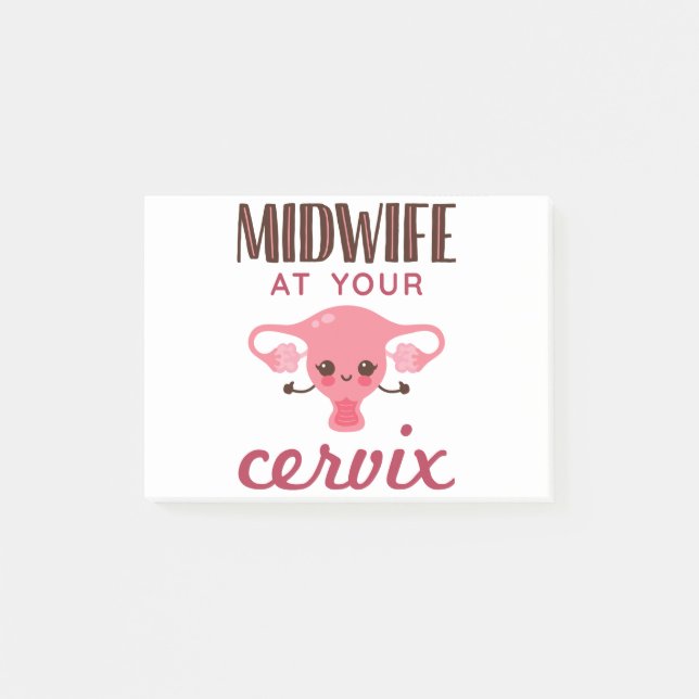 Bloco De Notas Parteira no seu Cervix Midwifery (Frente)