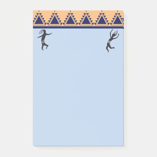 Bloco De Notas Partido e Dançar Kokopellis (Frente)