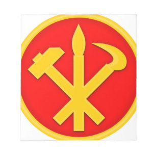Bloco De Notas Partido trabalhista de WPK do emblema da Coreia do
