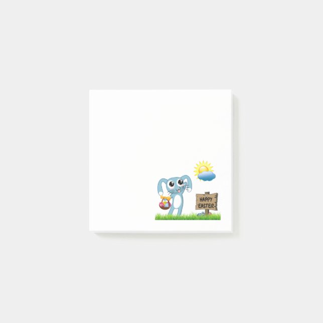 Bloco De Notas Páscoa Bunny quer um Felz pascoa (Frente)