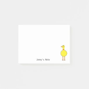 Bloco De Notas Pássaro Amarelo Cinto Pet Nome personalizado
