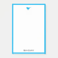 Pássaro Azul Pequeno Céu Azul e Limite Branco