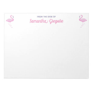 Bloco De Notas Pássaro Flamingo Rosa Da Mesa De