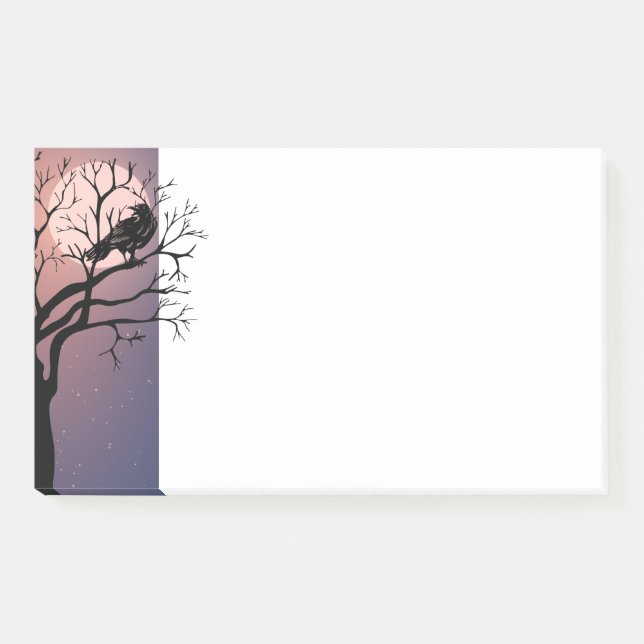 Bloco De Notas Pássaro Negro As Notas De Raven (Frente)