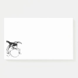 Bloco De Notas Pássaro Negro As Notas Postadas Raven Sticky