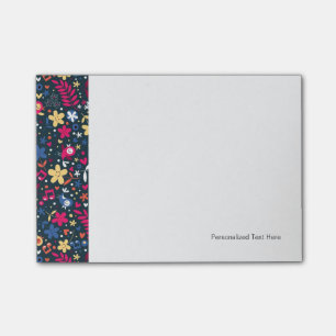 Bloco De Notas pássaros bonitos e padrão de flores