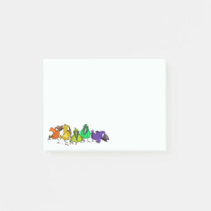 Bloco De Notas Pássaros Coloridos Engraçados Post-it® Notas