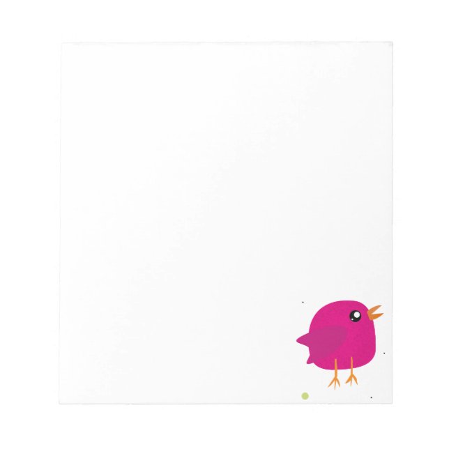 Bloco De Notas Pássaros coloridos fofos (Frente)