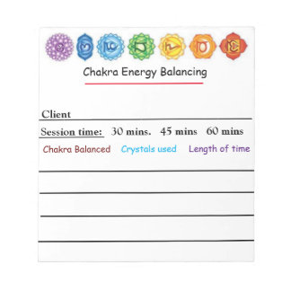 Bloco De Notas Pasta de equilíbrio Crystal Chakra