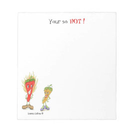 Bloco De Notas Pasta de notas de pimenta quente