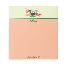 Pasta de notas sushi personalizada