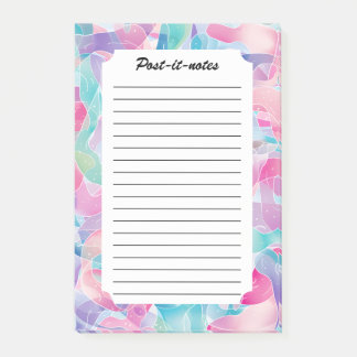 Bloco De Notas Pastel Abstract Ribbon Pattern