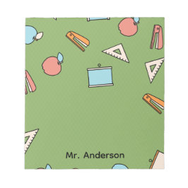 Bloco De Notas Pastel Apple Maths Teacher Notepad