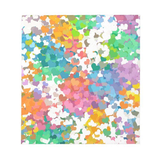 Bloco De Notas Pastel Confetti Hearts (Frente)