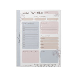 Bloco De Notas Pastel Daily Planner - Nome Personalizável