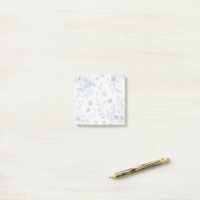 Bloco De Notas pastel floral (Na mesa)