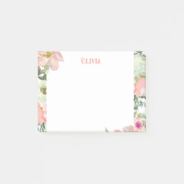 Bloco De Notas Pastel Floral Personalizado
