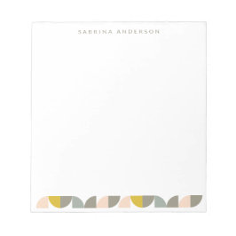 Bloco De Notas Pastel Geométrico Mínimo e Bonito Personalizado