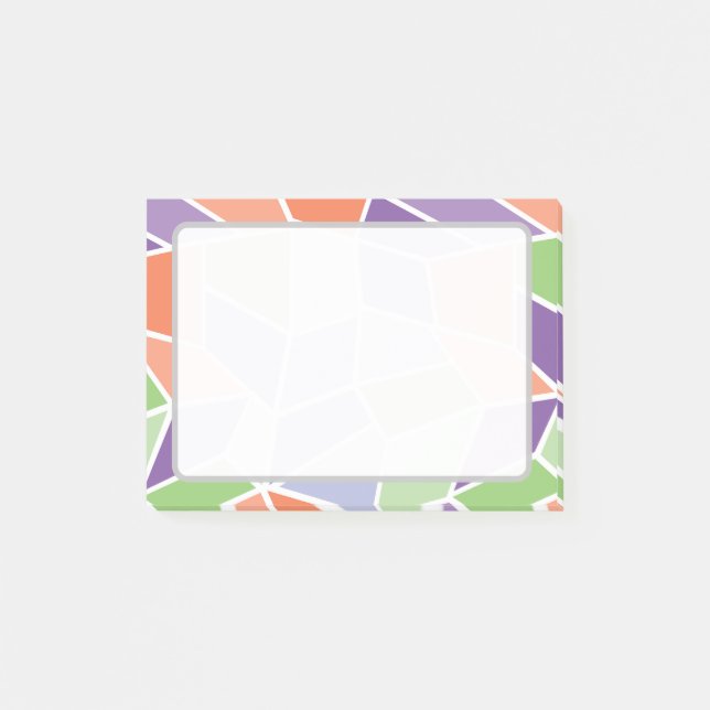 Bloco De Notas Pastel Geométrico Mosaico Personalizado (Frente)