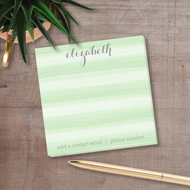 Bloco De Notas Pastel Green e Suite de estórias para Cinzas (Personalized Post It Notepads)