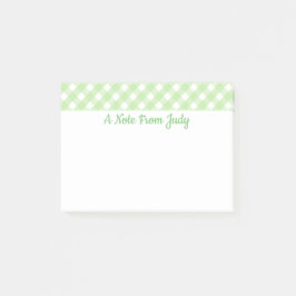Bloco De Notas Pastel Green Gingham Pattern