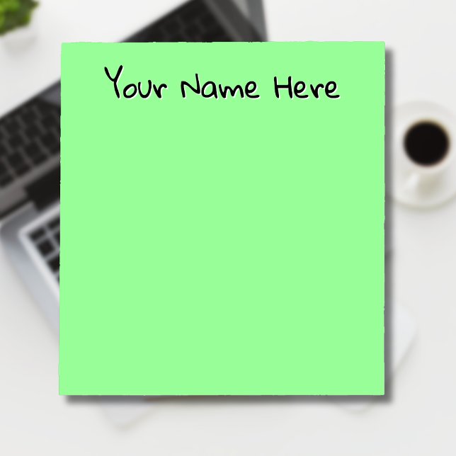 Bloco De Notas Pastel Mint Green Personalizado Simples (Criador carregado)