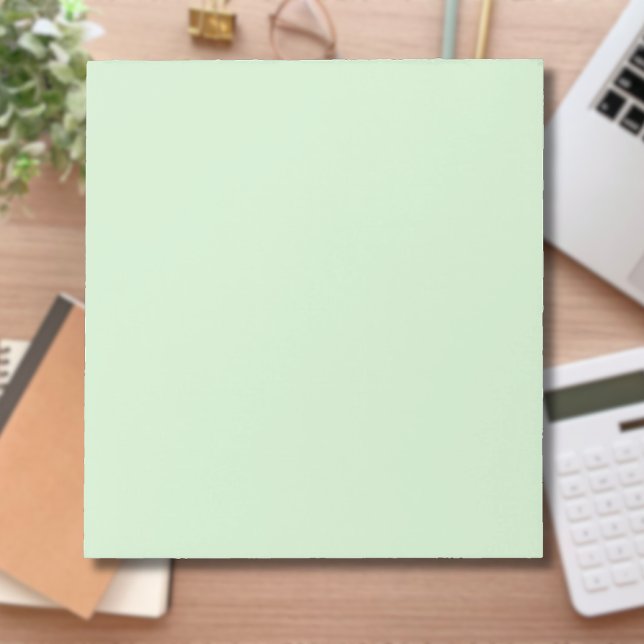 Bloco De Notas Pastel Pistachio - Cor Sólida | Clássico | Elegant (Criador carregado)